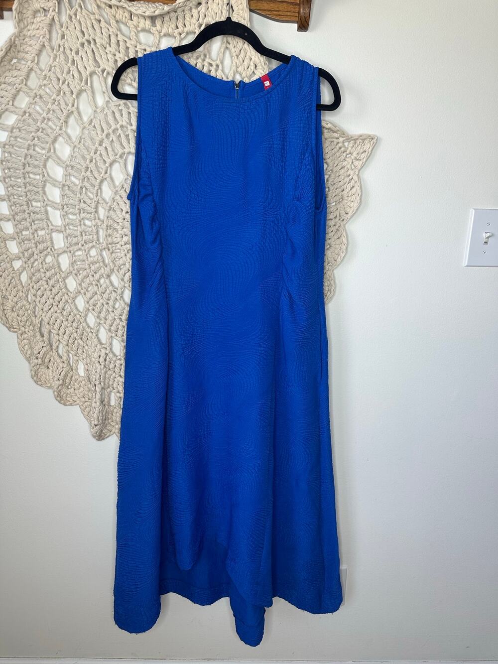 IC COLLECTION Connie K Blue Fit Flare Tank Dress Size Large